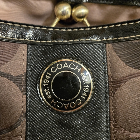 Coach Brown Signature Tote Bag - Picture 2 of 12